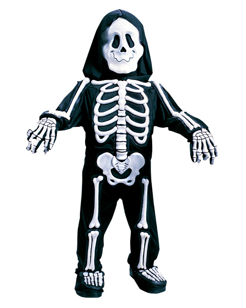 Toddlers Totally White Skelebones Costume