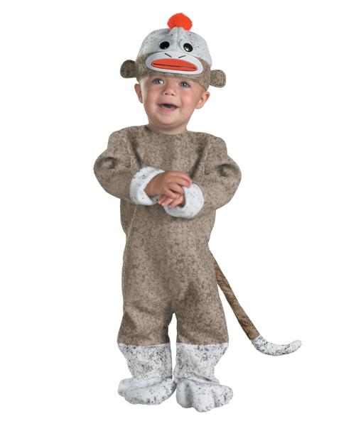 Sock Monkey Infant (12-18 mos) Costume - Click Image to Close