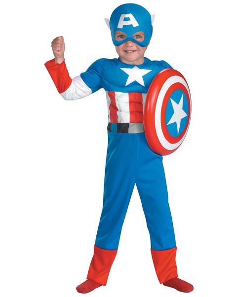 Toddler Captain America Muscle Costume - Click Image to Close