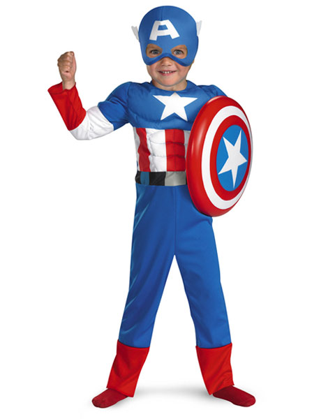 Muscle Captain America Toddler Costume - Click Image to Close