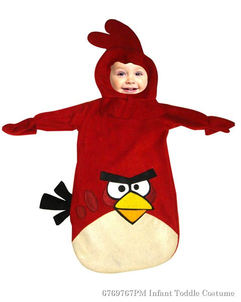 Red Infant Angry Bird Bunting Costume - Click Image to Close