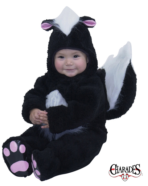 Velvet Panne Skunk Costume for Infant - Click Image to Close