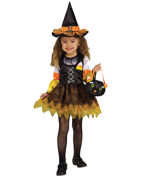 Toddler Lil Candy Corn Witch Costume - Click Image to Close