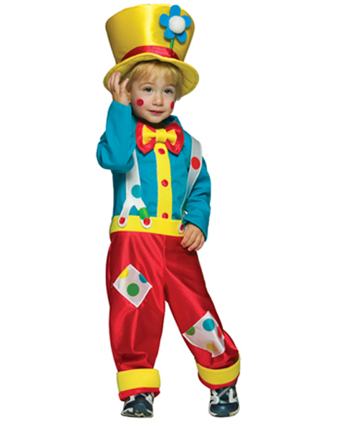 Toddler Colorful Boy Clown Costume - Click Image to Close