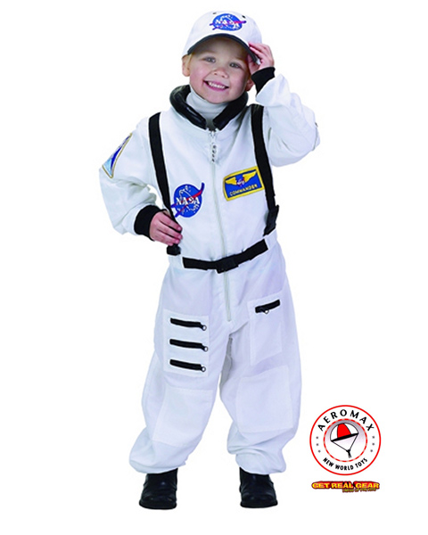 White Jr Astronaut Suit Costume for Toddler - Click Image to Close