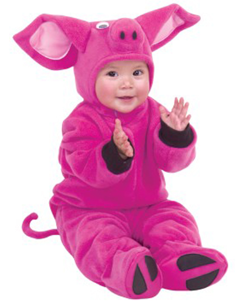 Microfiber Fleece Little Pig Newborn Costume for Infant - Click Image to Close