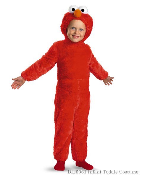 Sesame Street Infant Toddler Elmo Comfy Fur Costume - Click Image to Close