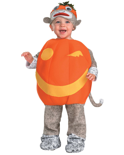 Infants Sock Monkey Pumpkin Costume