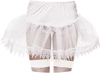 Sexy White Teardrop Petticoat Slip - Click Image to Close