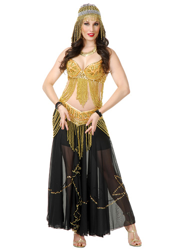 Golden Belly Dancer Costume - Click Image to Close