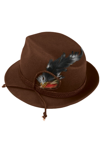 Brown Oktoberfest Hat - Click Image to Close