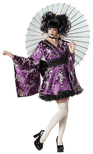 Sexy Purple Geisha Costume