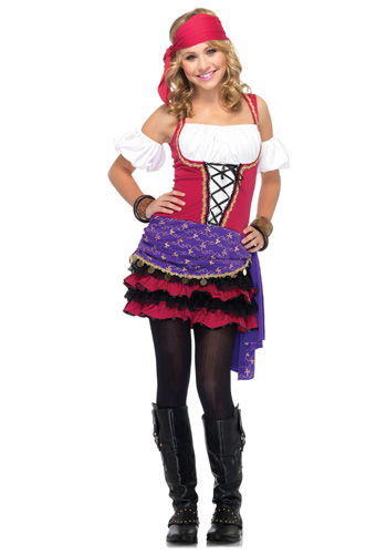 Teen Crystal Ball Gypsy Costume - Click Image to Close