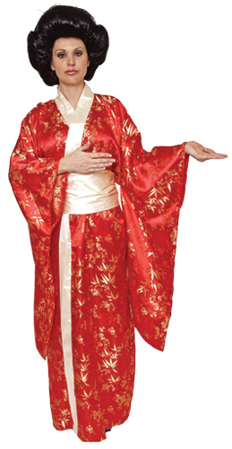 Womens Red Kimono - Click Image to Close