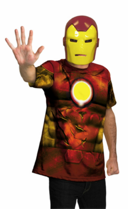 Iron Man Mask and T-Shirt Costume Set - Tween - Click Image to Close