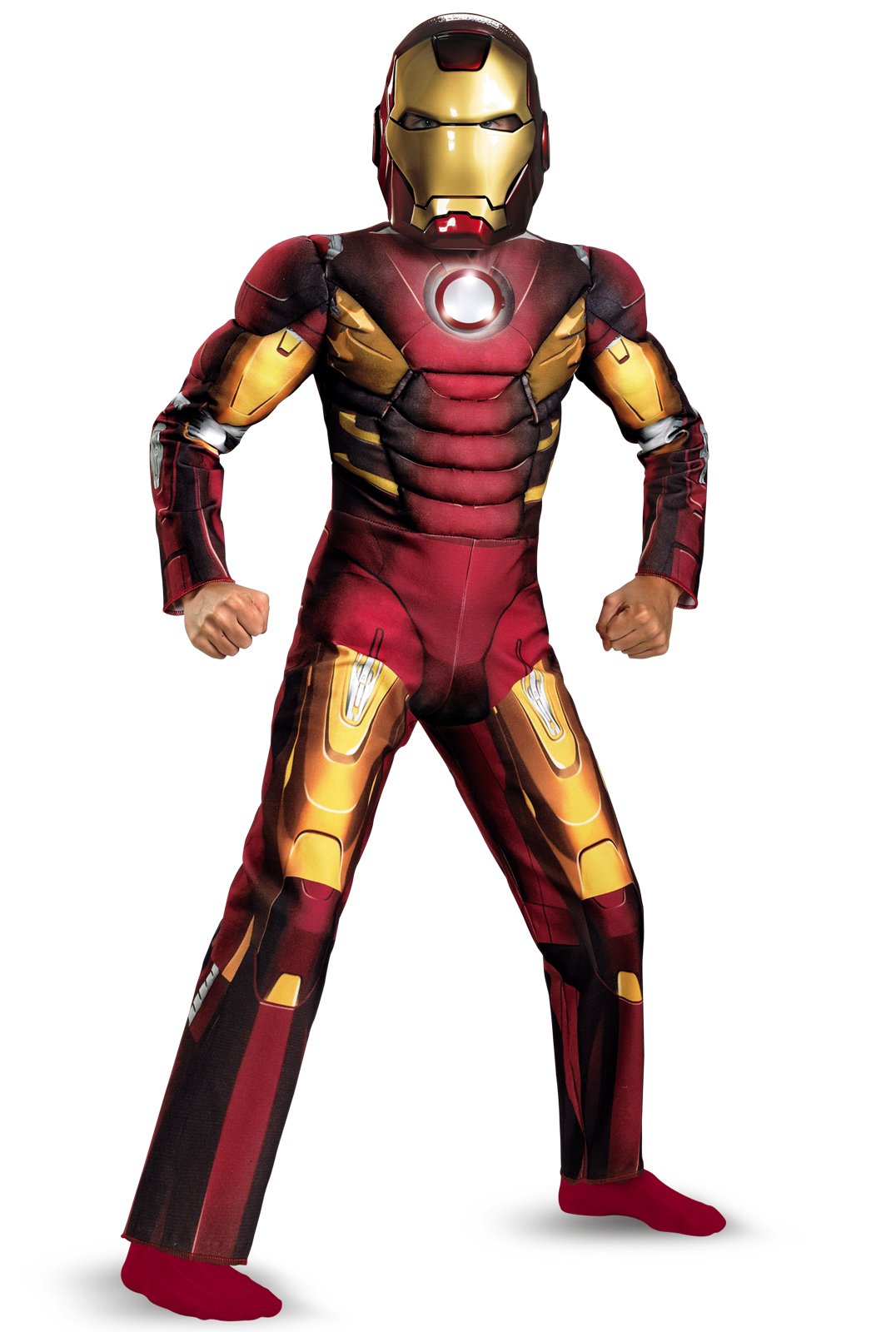 The Avengers Iron Man Mark VII Light Up Muscle Chest Child Costu - Click Image to Close