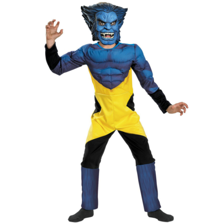 X-Men Marvel Beast Muscle Deluxe Child Costume - Click Image to Close