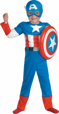 Captain America Muscle Toddler Costume - Click Image to Close