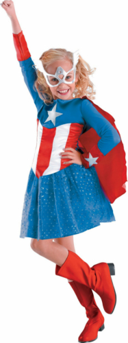 Captain America Girl Classic Toddler/Child Costume - Click Image to Close