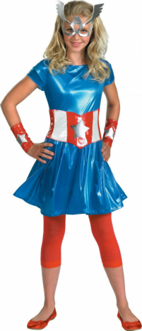 Captain America Girl Child/Teen Costume - Click Image to Close