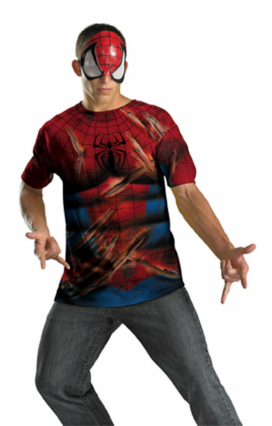 Spider-Man Mask and T-Shirt Costume Set - Tween - Click Image to Close