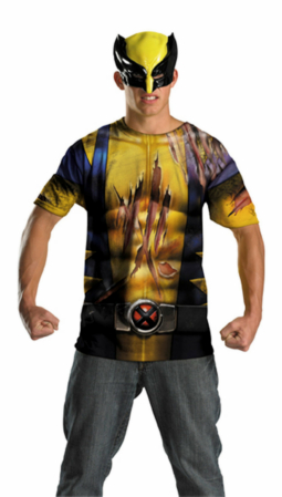 Wolverine Mask and T-Shirt Costume Set - Tween - Click Image to Close