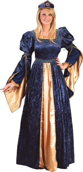 Blue Maiden Princess Adult Costume - Click Image to Close