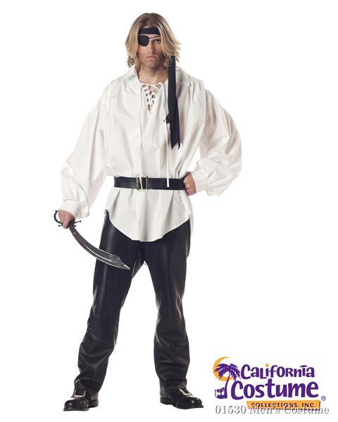 Buccaneer Pirate Man Shirt Costume For Adult - Click Image to Close