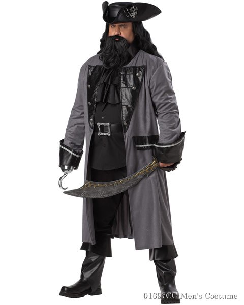 Plus Size Blackbeard Mens Costume