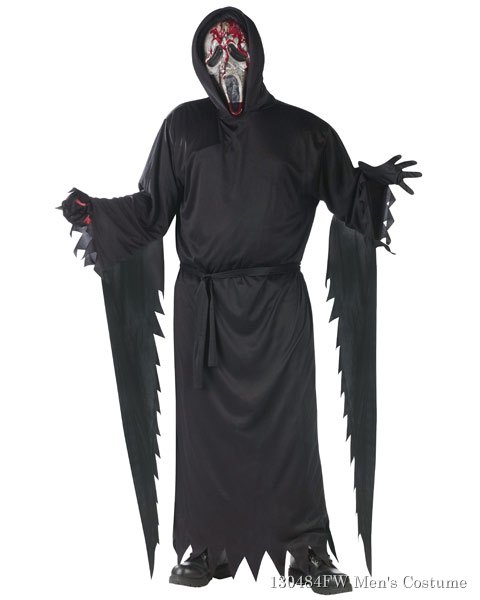 Bleeding Zombie Ghost Face Mens Costume - Click Image to Close