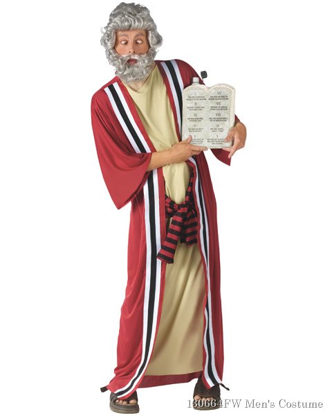 Moses And 10 Party Commandments Mens Costume - Click Image to Close