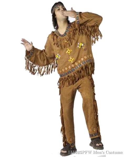 Mens Plus Native American Male Costume