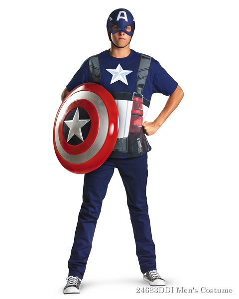 Captain America Movie Alternative Mens Costume - Click Image to Close