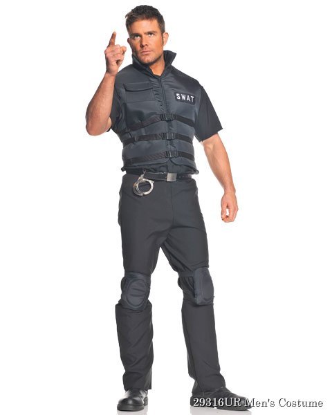 SWAT Mens Costume - Click Image to Close