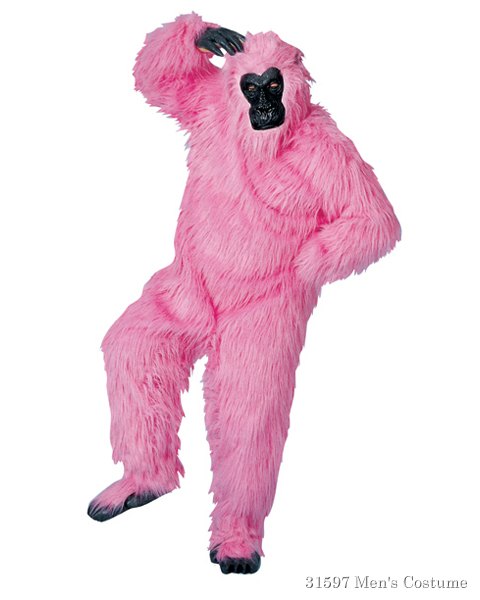 Pink Gorilla Suit Adult Costume