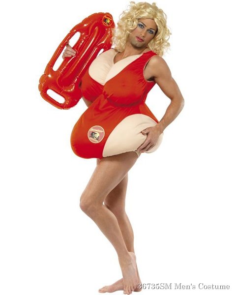 Padded Baywatch Babe Menes Costume