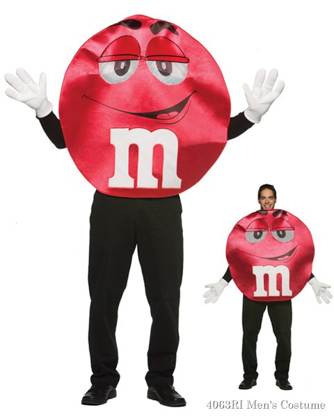 Adult M&Ms Deluxe Red Character Costume - Click Image to Close