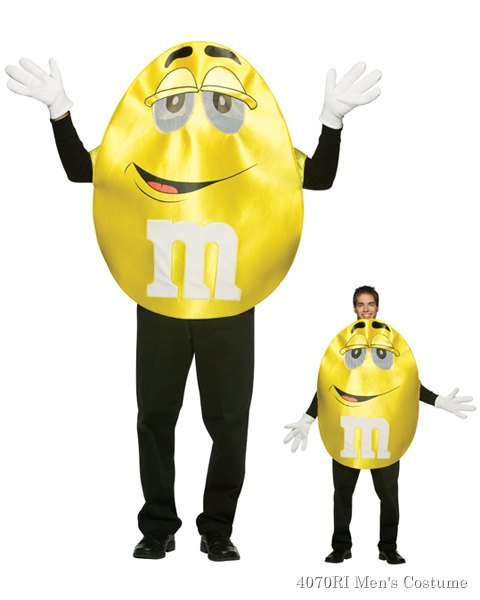 Adult M&M's Yellow Character Costume - Click Image to Close