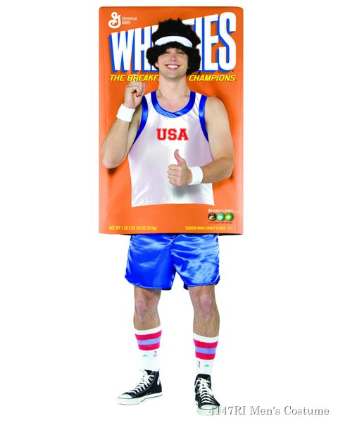 Champion On The Wheaties Box Costume For Adults - Click Image to Close