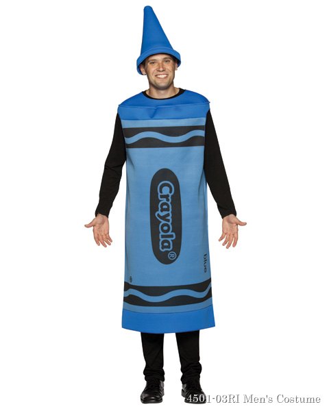 Blue Crayola Crayon Mens Costume - Click Image to Close