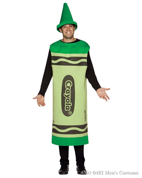 Green Crayola Crayon Mens Costume - Click Image to Close