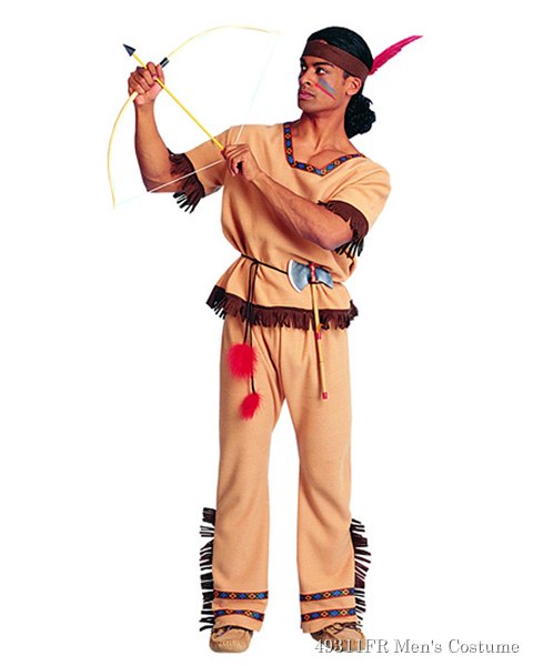 Mens Native Indian Warrior Costume - Click Image to Close