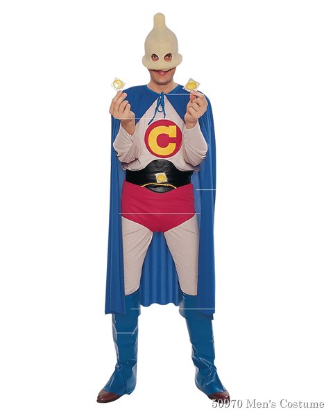 Captain Condom Costume For Adults - Click Image to Close