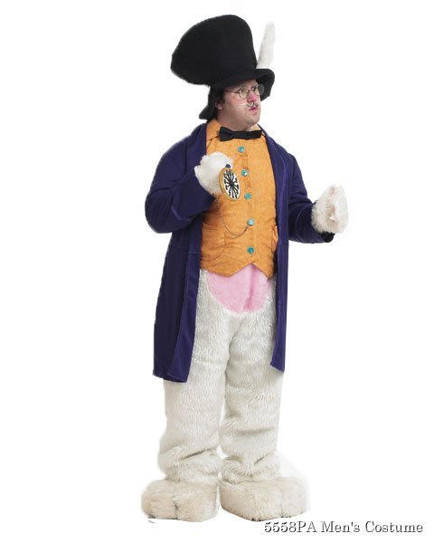 White Rabbit Adult Costume - Click Image to Close