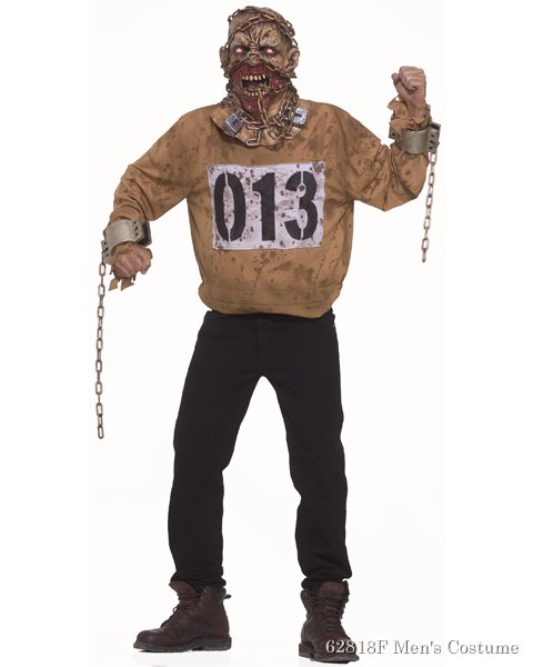 Mens Chain Gang Mask And Costume - Click Image to Close