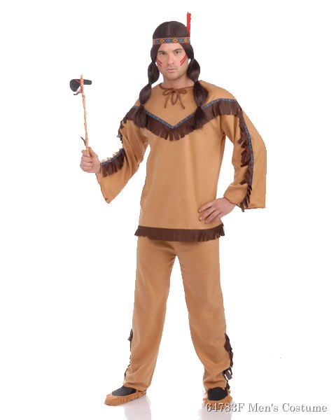 Mens Native American Brave Costume - Click Image to Close