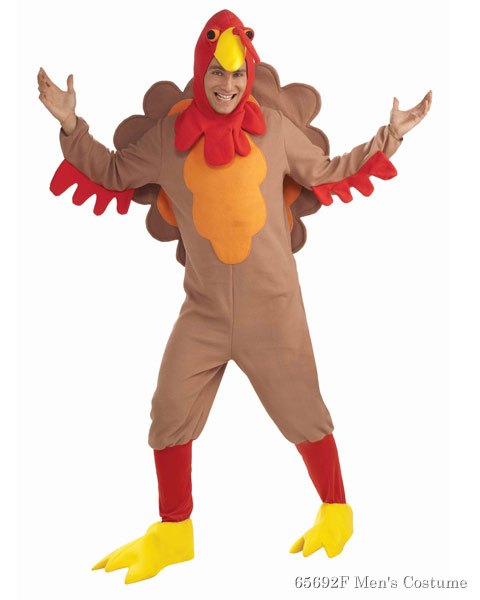 Fleece Turkey Adult Unisex Costume - Click Image to Close