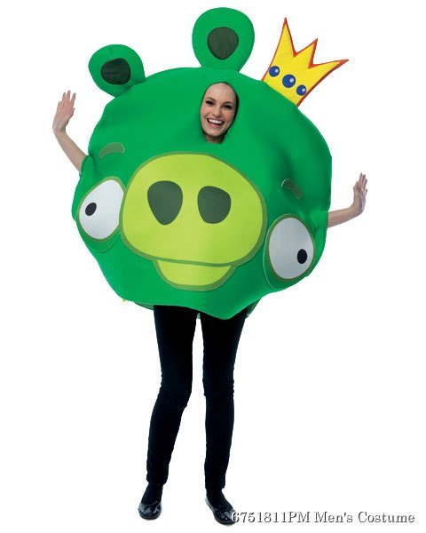 Unisex Adult Angry Birds King Pig Costume - Click Image to Close