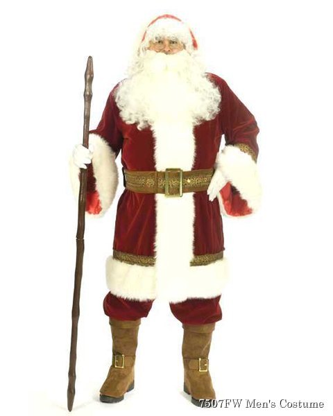 Adult Deluxe Old Time Santa Suit