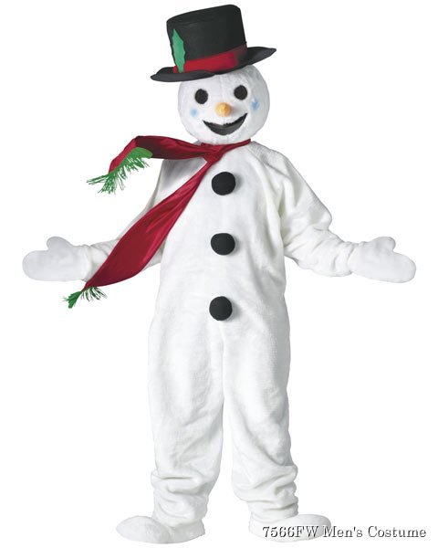 Adult Snowman Mascot Costume - Click Image to Close